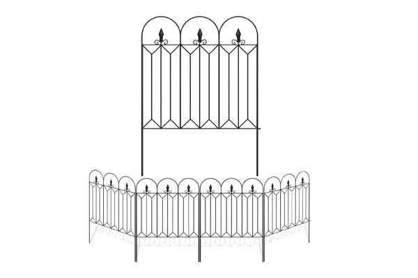 Bariera de bordură din sârmă de peisaj de gardă pliabilă din metal, rezistentă la rugină, pentru grădină/flori/animal