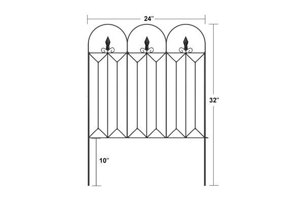 Bariera de bordură din sârmă de peisaj de gardă pliabilă din metal, rezistentă la rugină, pentru grădină/flori/animal